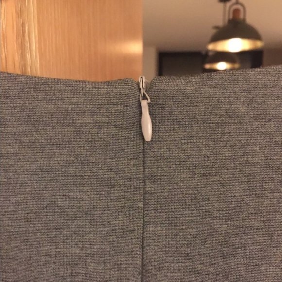 Tiger of Sweden - Gray V Neck Sheath Dress with Side Draping - Picture 5 of 8